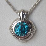 blue zircon pendant