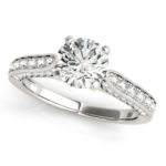 channel set diamond engagement ring