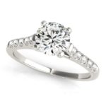 diamond accented engagement ring