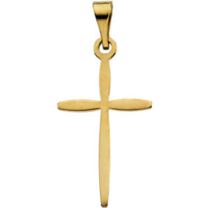 yellow gold cross pendant