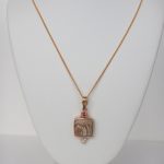 yellow gold sycamore fossil necklace