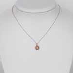 rose gold diamond initial necklace