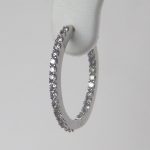 inside/outside diamond hoop earrings
