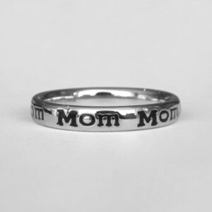 sterling silver mom ring