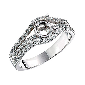 multirow diamond engagement ring