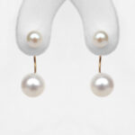 yellow gold pearl earring jackets