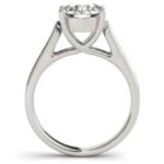 side view of channel set diamond engagement ring