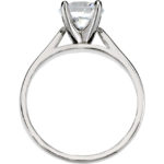 side view of diamond solitaire engagement ring