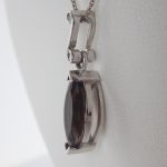 side view of smokey quartz pendant