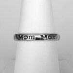 sterling silver stackable mom ring