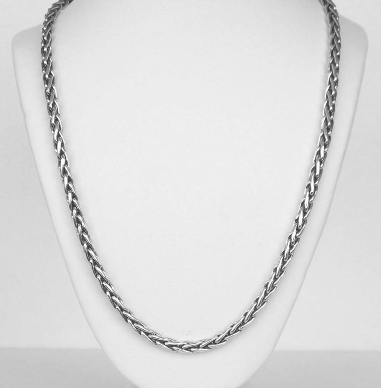 sterling silver braided necklace