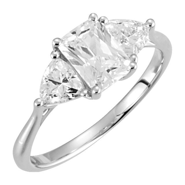 three stone diamond engagement ring