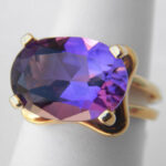 yellow gold amethyst cocktail ring