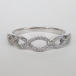 white gold diamond infinity style ring
