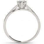 side view of twisted shank engagement ring