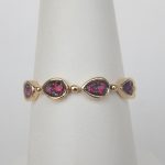 yellow gold ruby band