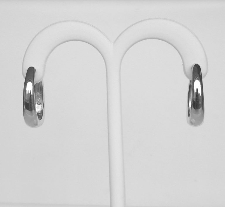sterling silver huggie earrings