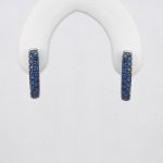 white gold sapphire hoop earrings
