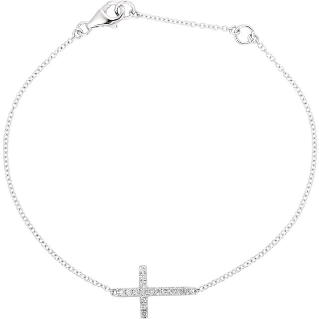 sterling silver cross bracelet