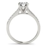 side view of diamond engagement ring