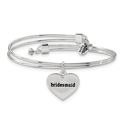sterling silver charm bracelet for a bridesmaid