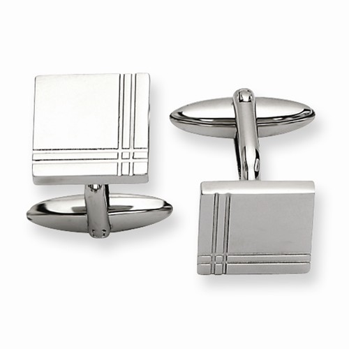 engravable stainless steel cuff links