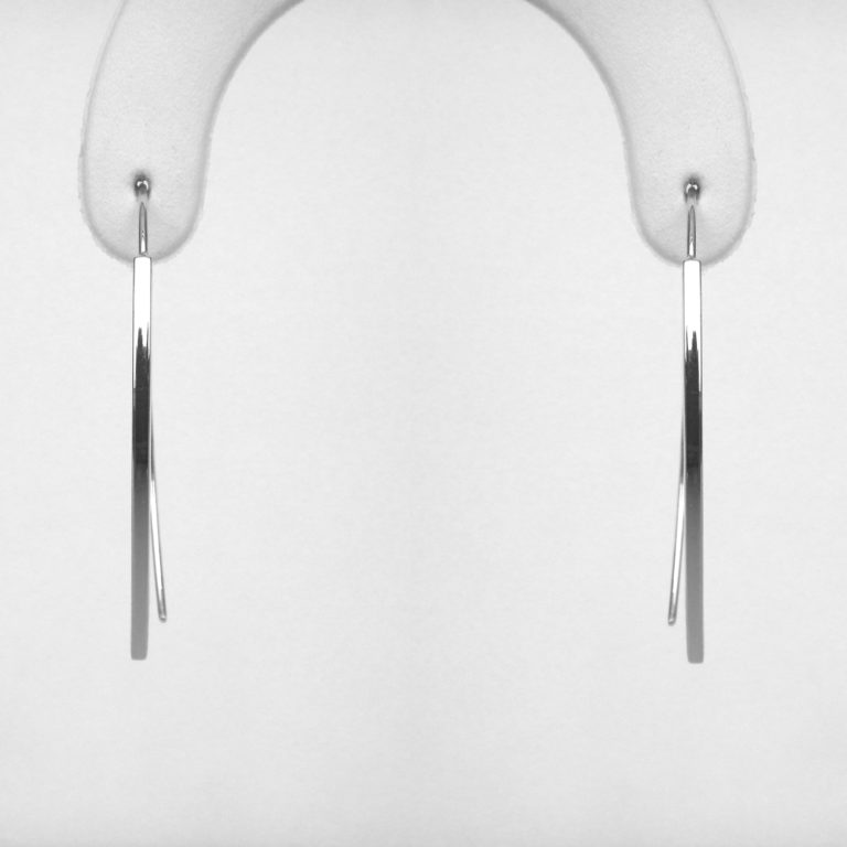 white gold wire dangle earrings
