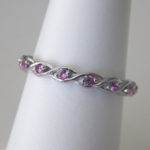 sterling silver amethyst stacking ring