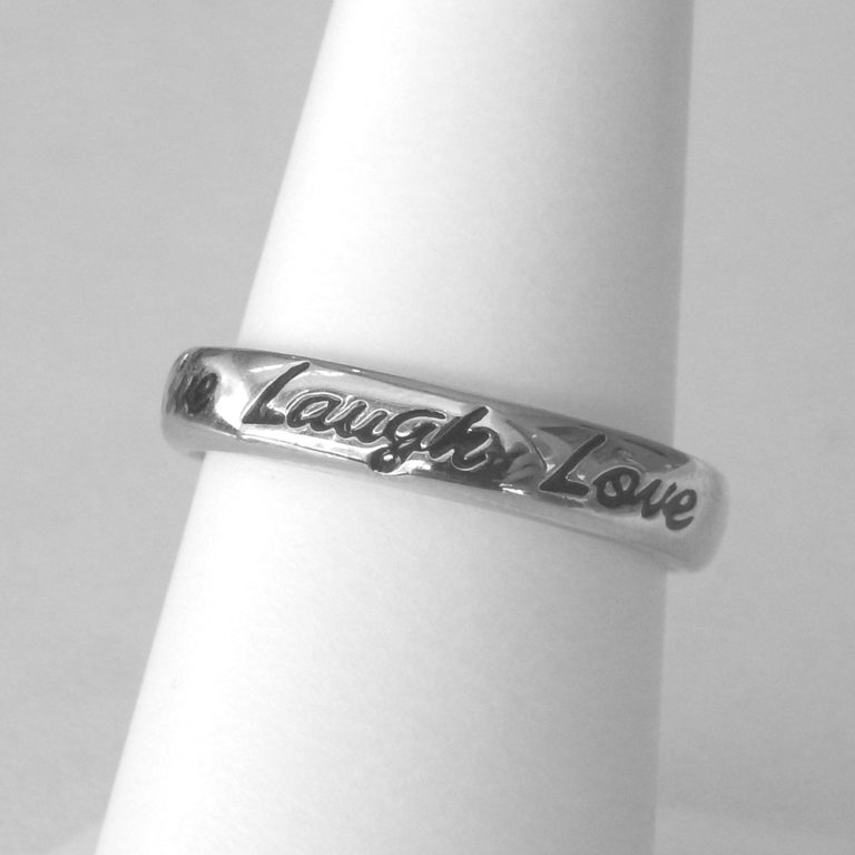 live laugh love sterling silver ring