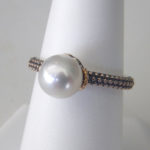 sterling silver pearl ring
