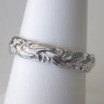 sterling silver floral patterned band