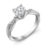 twisted diamond accent engagement ring