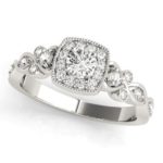 antique style diamond engagement ring