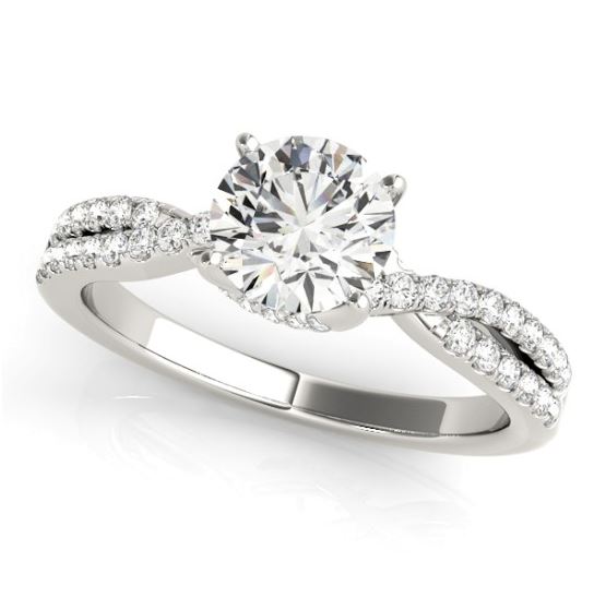 twisted diamond engagement ring