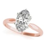 rose gold oval diamond solitaire engagement ring