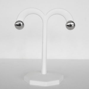 sterling silver button earrings