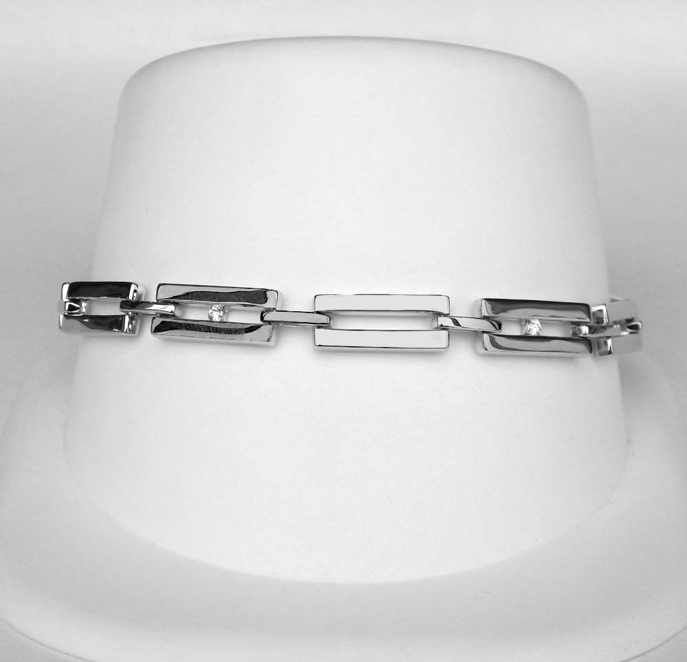 sterling silver diamond bracelet