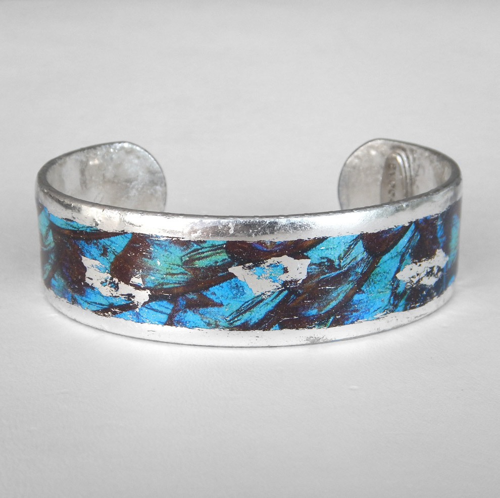 sterling silver blue cuff bracelet