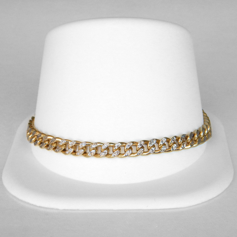 two tone gold link bracelet