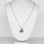 sterling silver heart pendant on chain