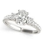 white gold three stone diamond engagement ring