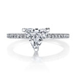 trilliant cut diamond engagement ring