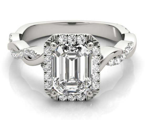twisted shank diamond engagement ring