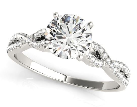 twisted shank diamond engagement ring
