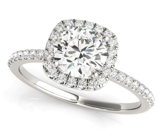 diamond halo engagement ring