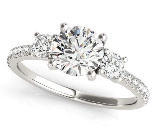 three stone engagement ring