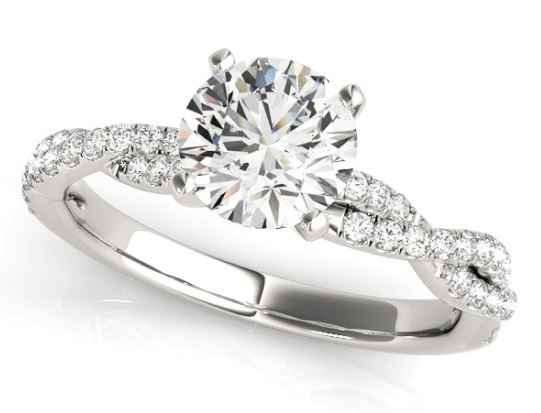 twisted diamond engagement ring