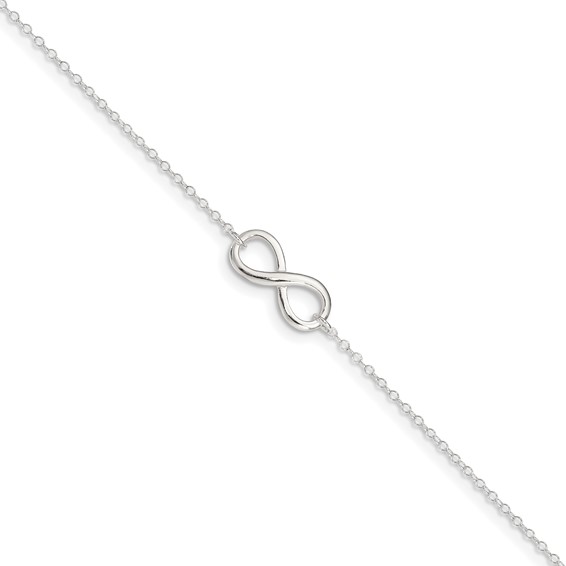 sterling silver infinity symbol anklet