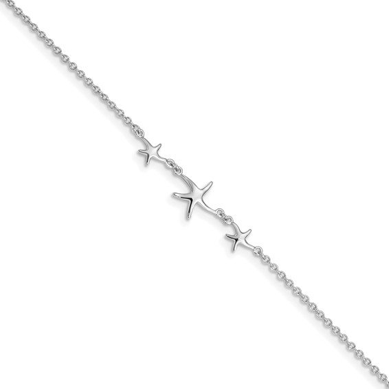 sterling silver star anklet