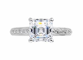 vintage inspired diamond engagement ring